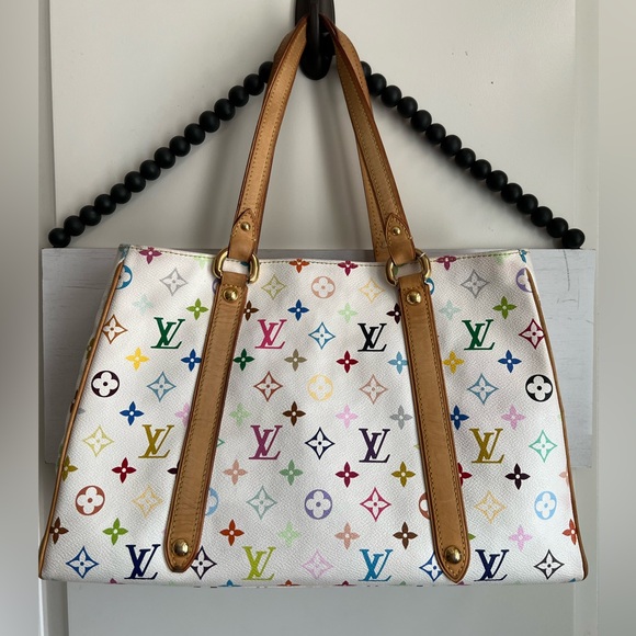 LOUIS VUITTON Aurelia MM WHITE MURAKAMI Multicolor Bag Purse Tote HOST PICK 🩷LV - Picture 3 of 13